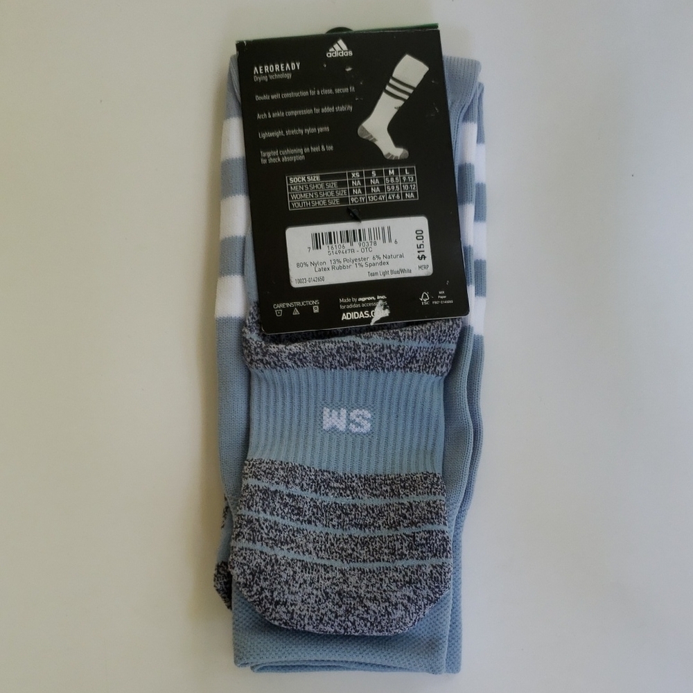 Adidas Blue Athletic Socks with Cushioned Comfort Unisex